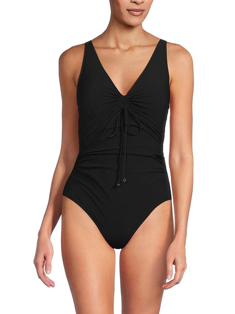 Magicsuit Women's Sansa Ruched One Piece Swimsuit - Black Cover