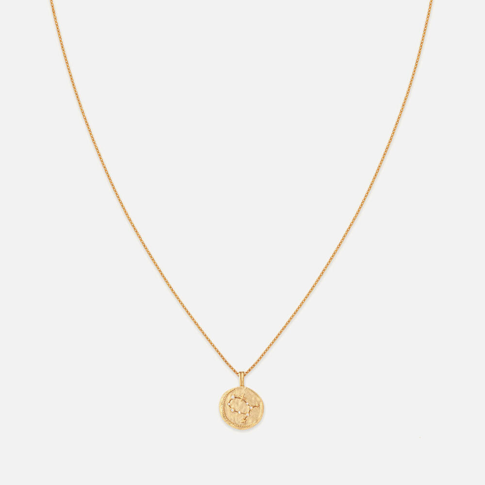 Astrid & Miyu Gemini Zodiac 18-Karat Gold-Plated Recycled Sterling Silver Necklace Cover