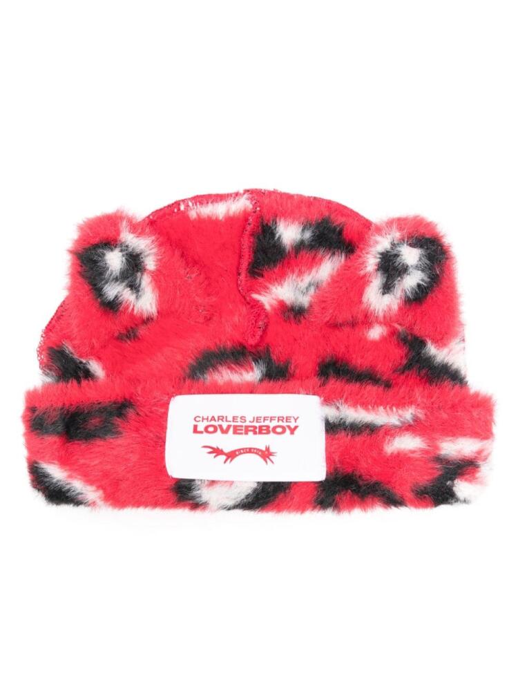 Charles Jeffrey Loverboy Fluffy Chunky Ears beanie - Red Cover