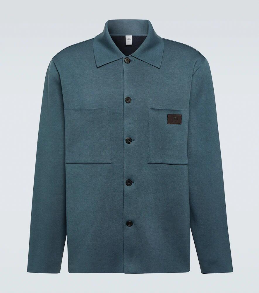 Berluti Leather-trimmed cotton and silk-blend overshirt Cover