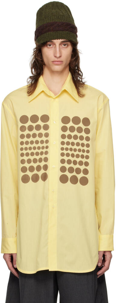 Edward Cuming Yellow Triptina Printed Shirt Cover