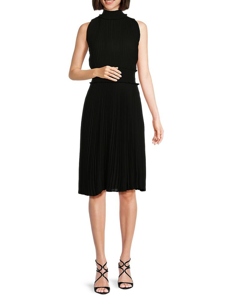 NANETTE nanette lepore Women's Pleated Blouson Dress - Very Black Cover