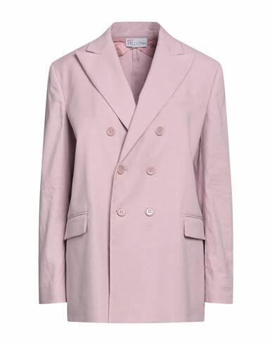 Red Valentino Woman Blazer Pink Linen, Cotton, Elastane Cover