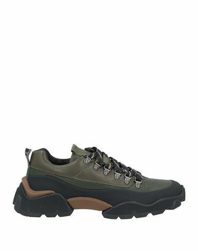 Voile Blanche Man Sneakers Military green Calfskin Cover