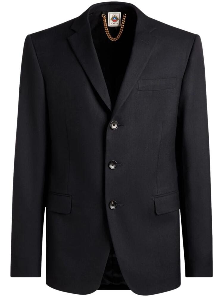 Bally single-breasted wool blazer - Blue Cover