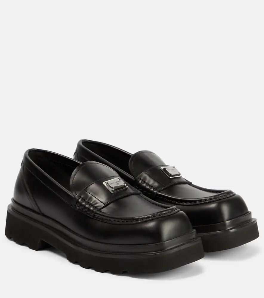 Dolce & Gabbana City Trek logo leather loafers Cover