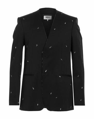 Mm6 Maison Margiela Man Blazer Black Polyester, Virgin Wool, Elastane Cover