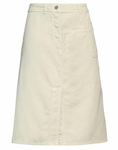 Lemaire Woman Denim skirt Light green Cotton Cover