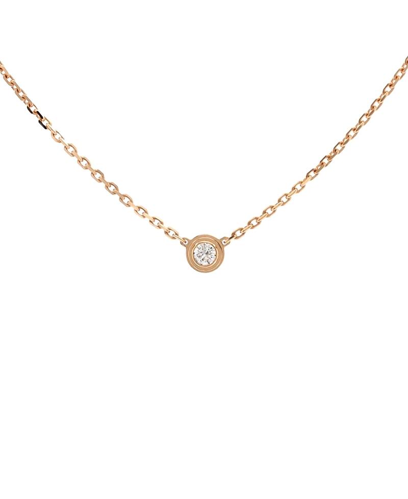 Pre-Owned Cartier Xs Cartier D'Amour Pendant Necklace 18K Rose Gold with Diamond Cover