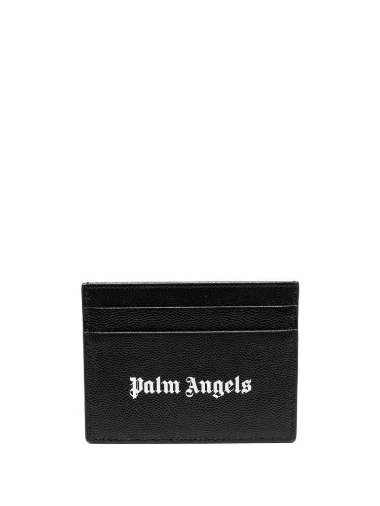 Palm Angels Gothic logo-print cardholder - Black Cover