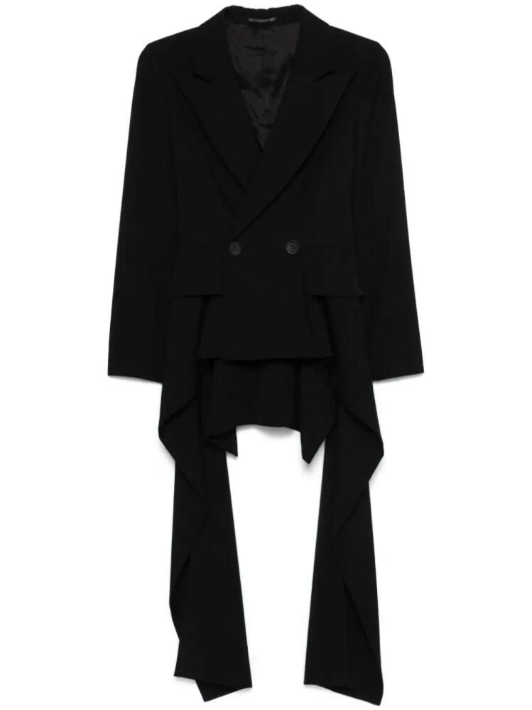 Yohji Yamamoto draped blazer - Black Cover