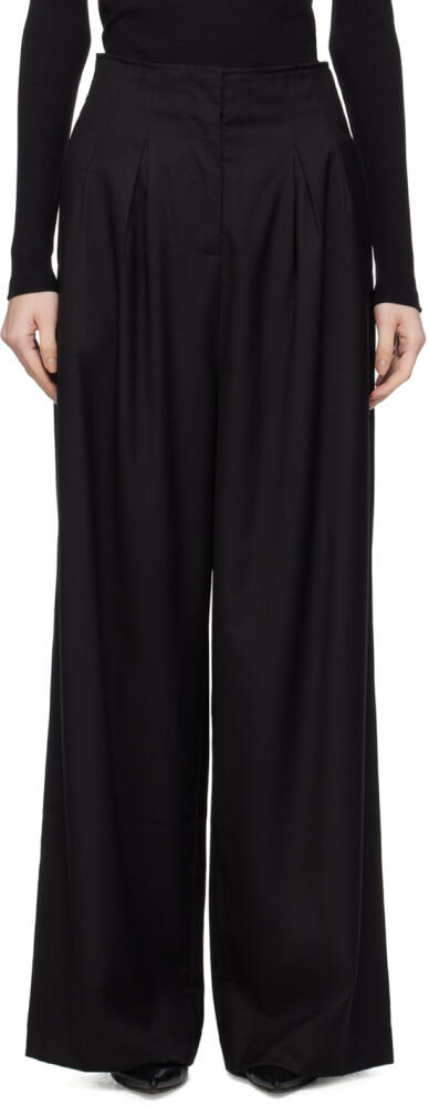 REMAIN Birger Christensen Black Drapy Trousers Cover