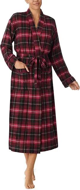 Eileen West Ballet Wrap Robe (Red Plaid) Women's Pajama Cover