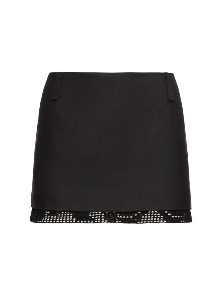 MAGDA BUTRYM Silk Lace Mini Skirt Cover