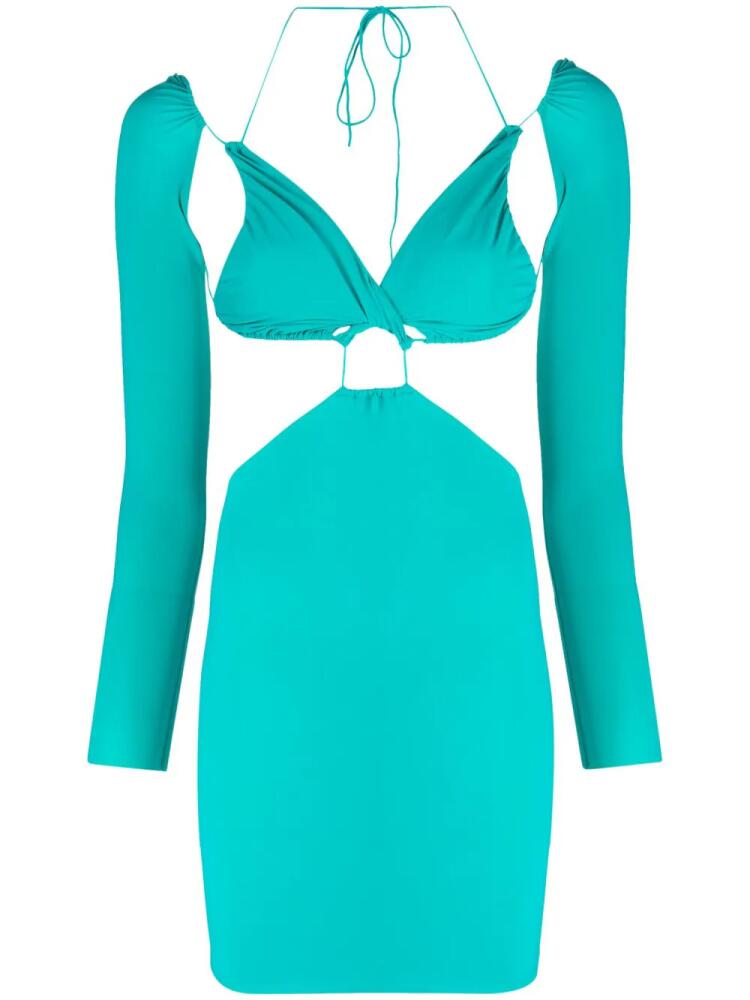 Amazuìn Azhar cut-out minidress - Green Cover