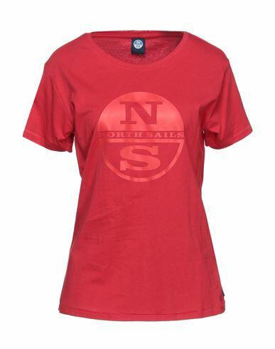 North Sails Woman T-shirt Red Cotton Cover