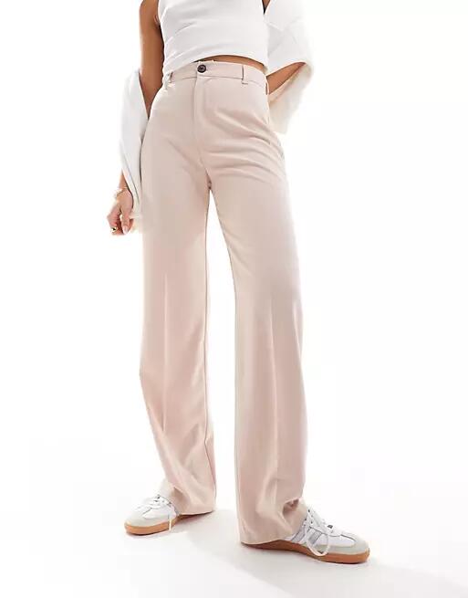 Pull & Bear tailored front seam pants in pink-Gray Cover