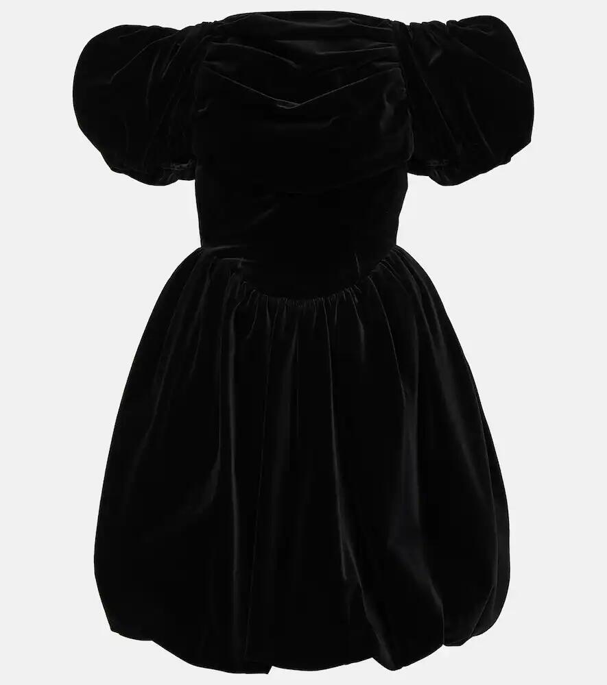 Simone Rocha Off-shoulder velvet mini dress Cover