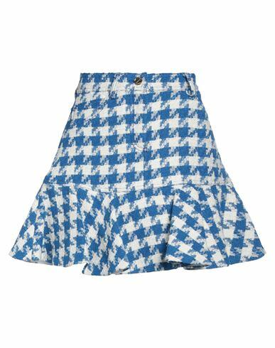 Sandro Woman Mini skirt Azure Cotton, Acrylic, Polyester Cover