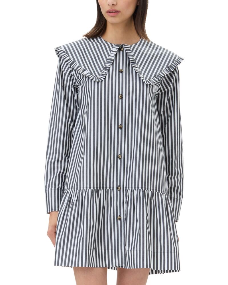 Ganni Stripe Mini Shirt Dress Cover