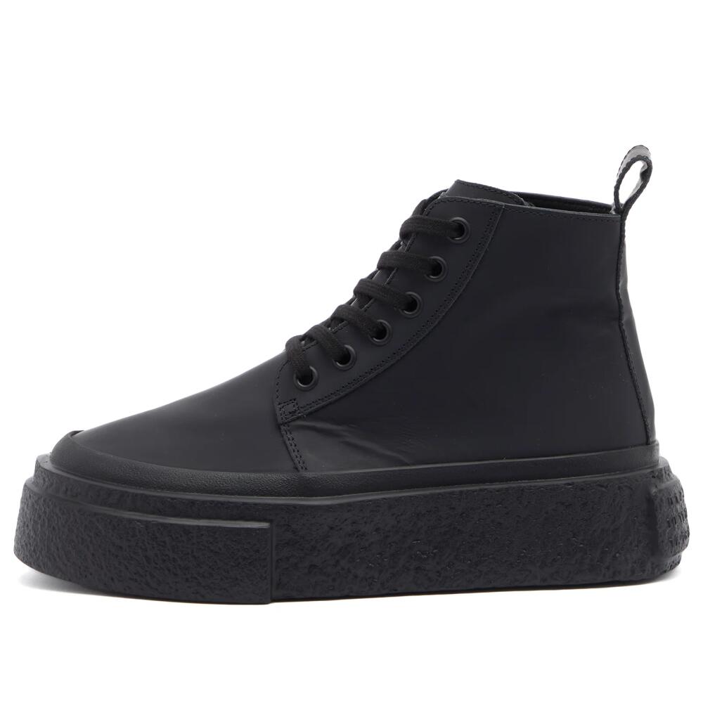 MM6 Maison Margiela Men's Oversized Sole Hi Top Sneaker in Black Cover