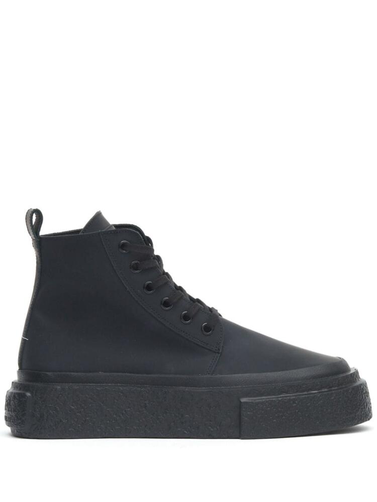 MM6 Maison Margiela high-top leather sneakers - Black Cover