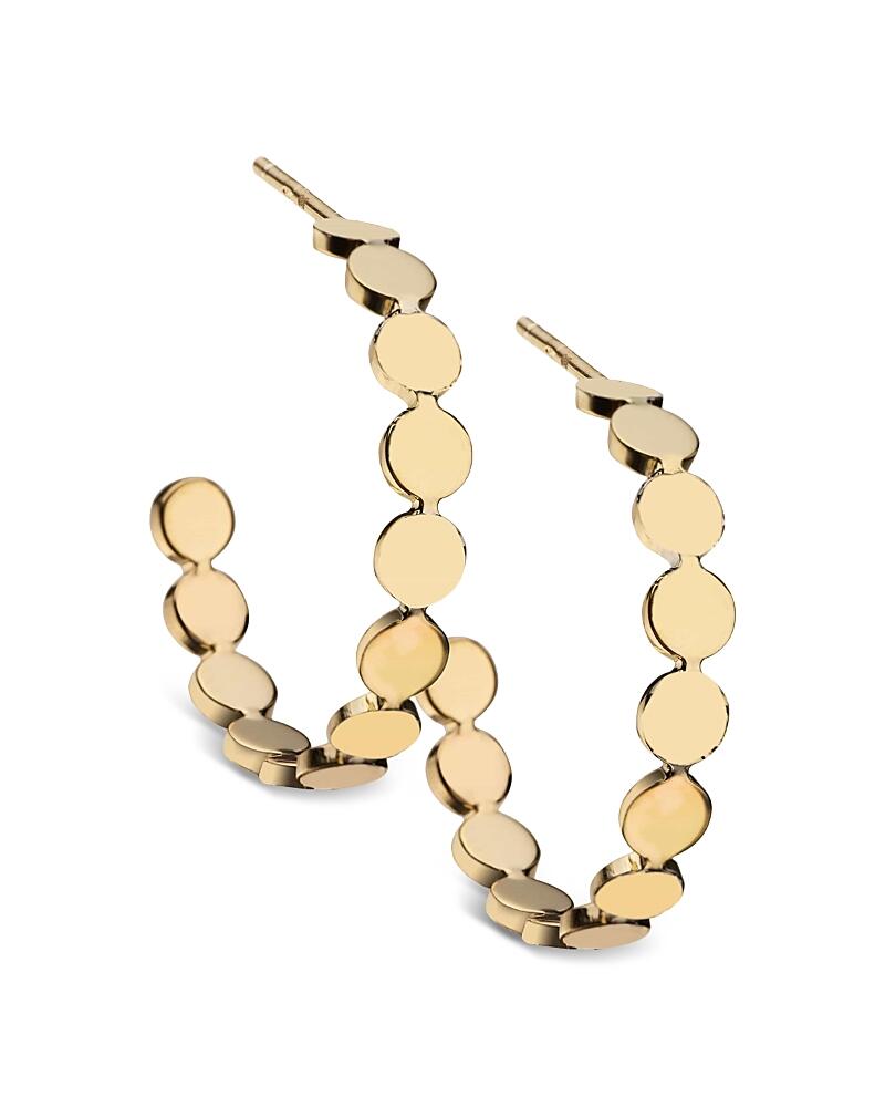 Jennifer Zeuner Margaux Small Disc Hoop Earrings in 18K Gold Plated Sterling Silver Cover