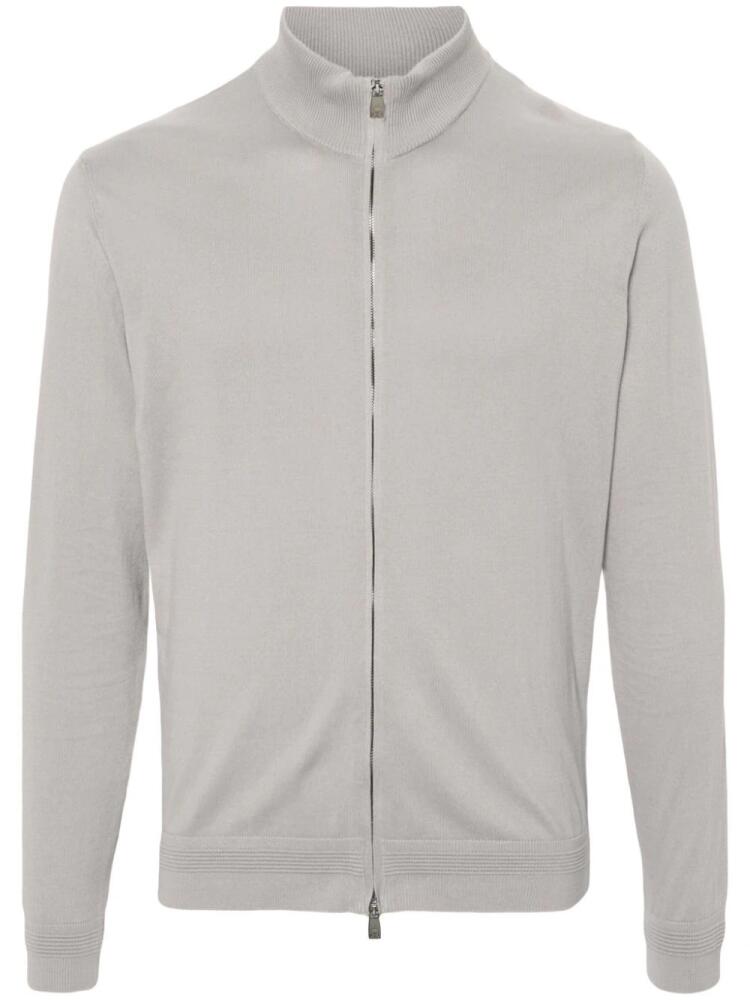 Corneliani high-neck cotton cardigan - Neutrals Cover