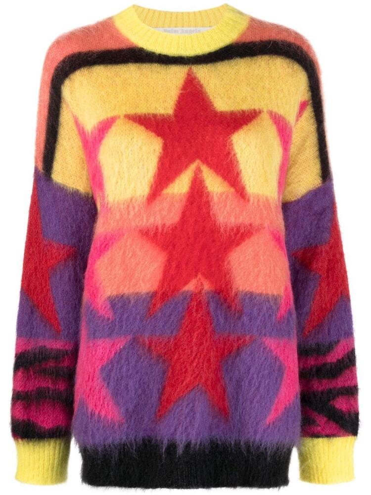 Palm Angels star-intarsia jumper - Pink Cover