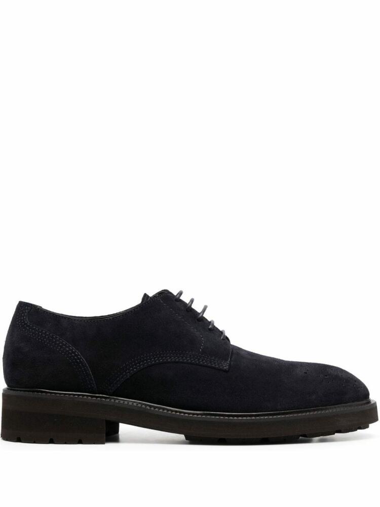 Zegna suede lace-up derby shoes - Blue Cover