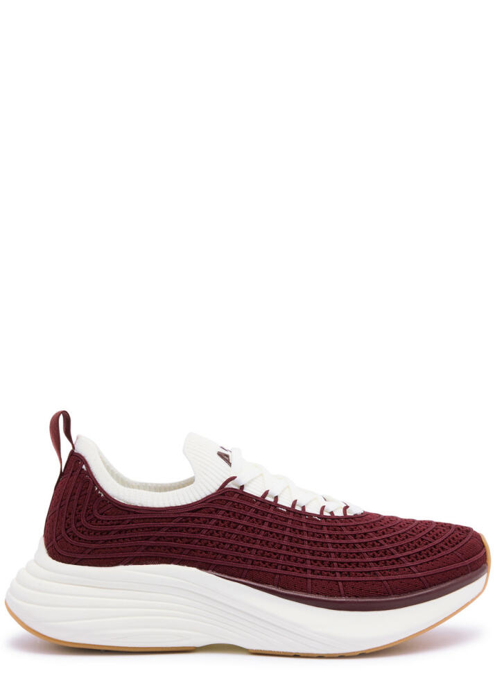 Athletic Propulsion Labs TechLoom Zipline Knitted Sneakers - Burgundy Cover