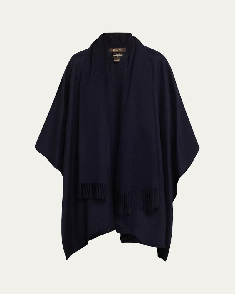 Loro Piana Daisy Fringed Cashmere Cape Cover