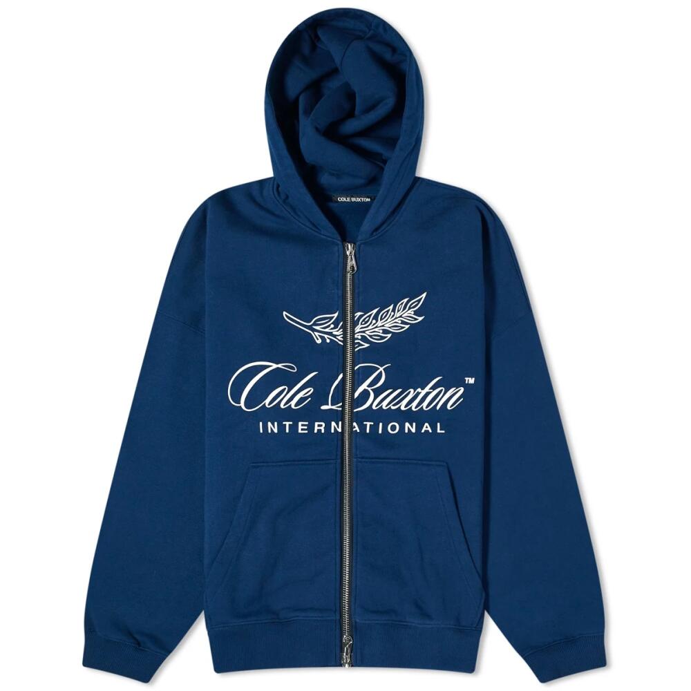 Cole Buxton Men's International Zip Hoodie in Navy Cover