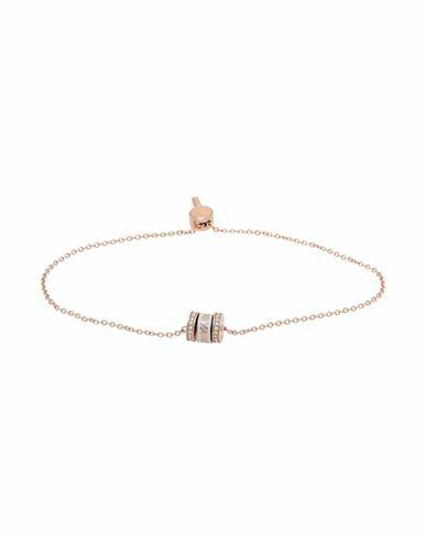 Emporio Armani Woman Bracelet Rose gold Stainless Steel, Enamel Cover