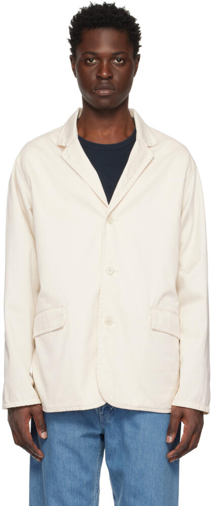 nanamica Off-White Notched Lapel Blazer Cover