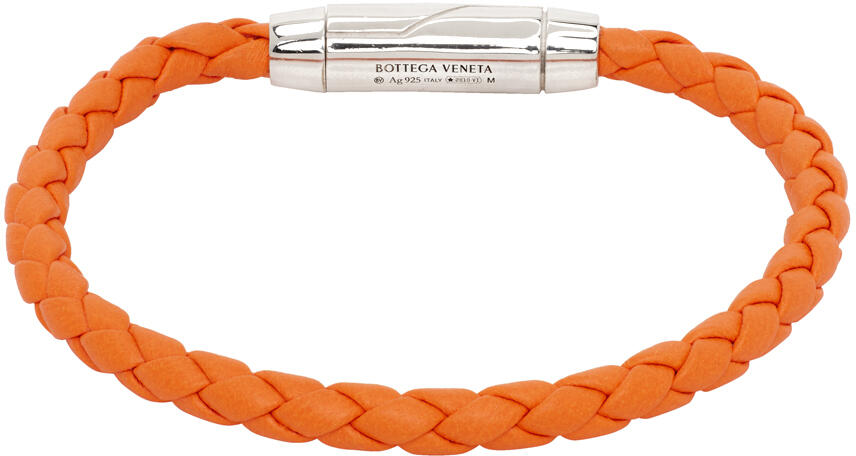 Bottega Veneta Orange Braid Leather Bracelet Cover