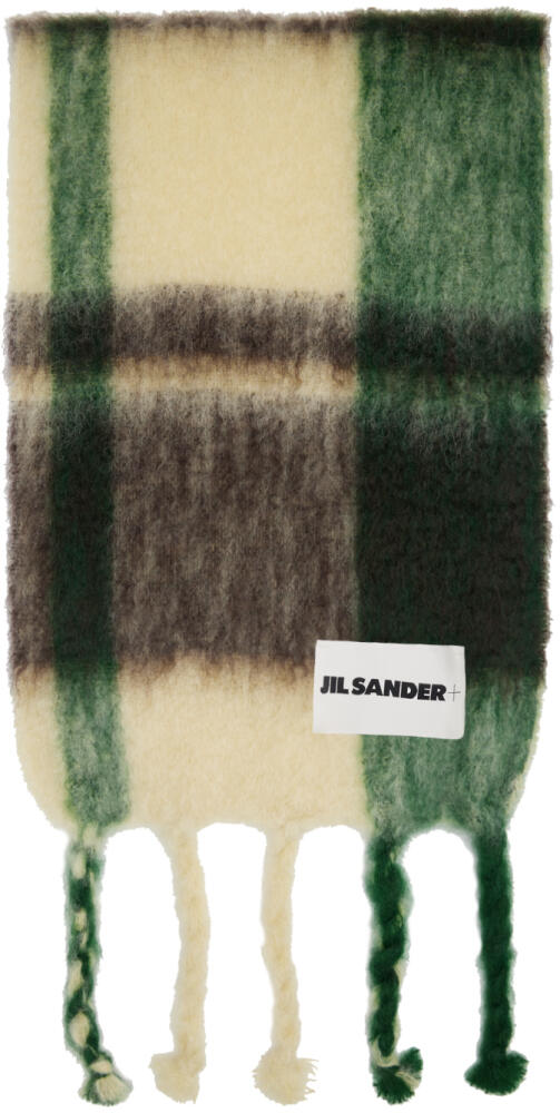 Jil Sander Yellow & Green Checks Scarf Cover