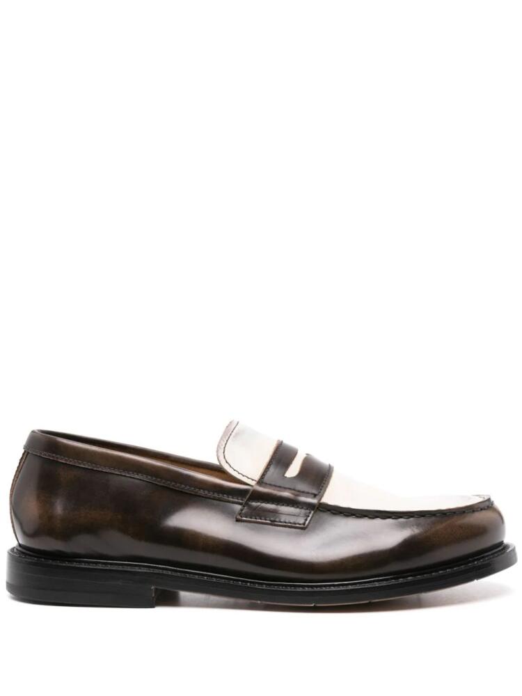 Premiata 32050I leather loafers - Brown Cover