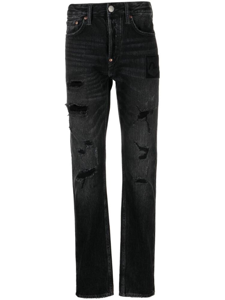 EVISU mid-rise distressed jeans - Black Cover