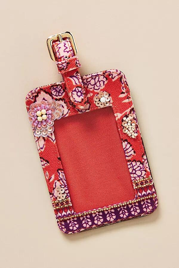 By Anthropologie Printed Luggage Tag Cover