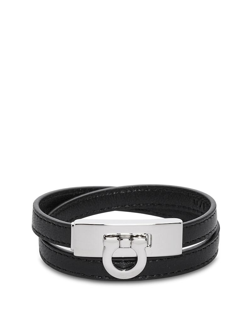 Ferragamo Gancini Double Twist Leather Bracelet Cover