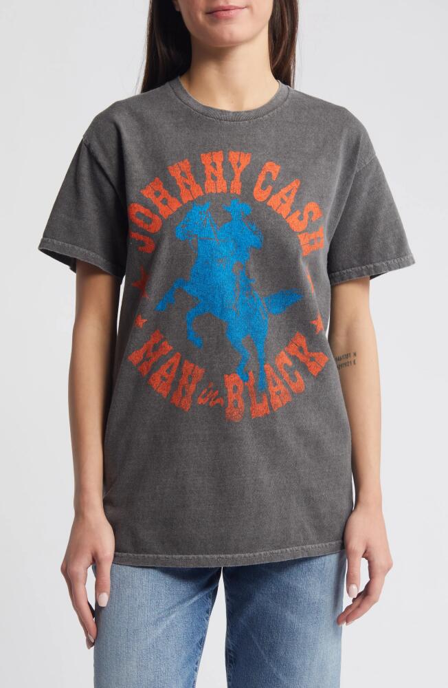 Merch Traffic Johnny Cash Oversize T-Shirt in Charcoal Grey Cover