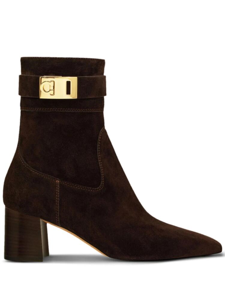 Ferragamo hug buckle ankle boots - Brown Cover