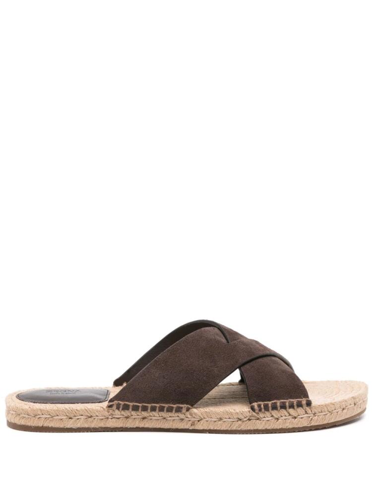 Zegna slip-on suede espadrilles - Brown Cover