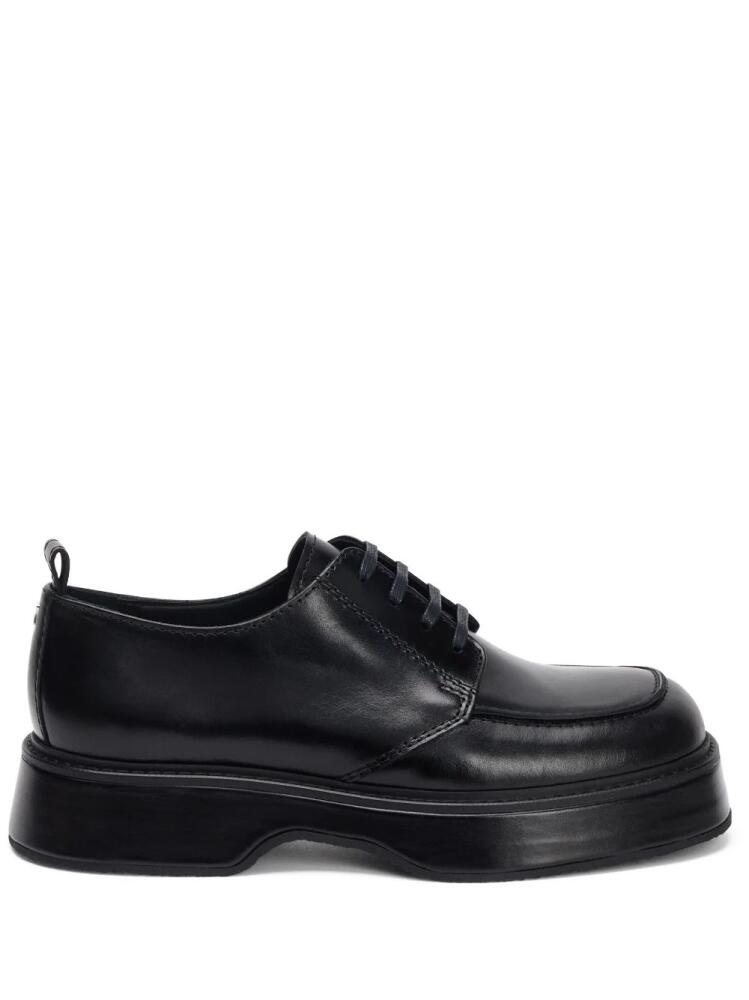 AMI Paris lace-up leather loafers - Black Cover