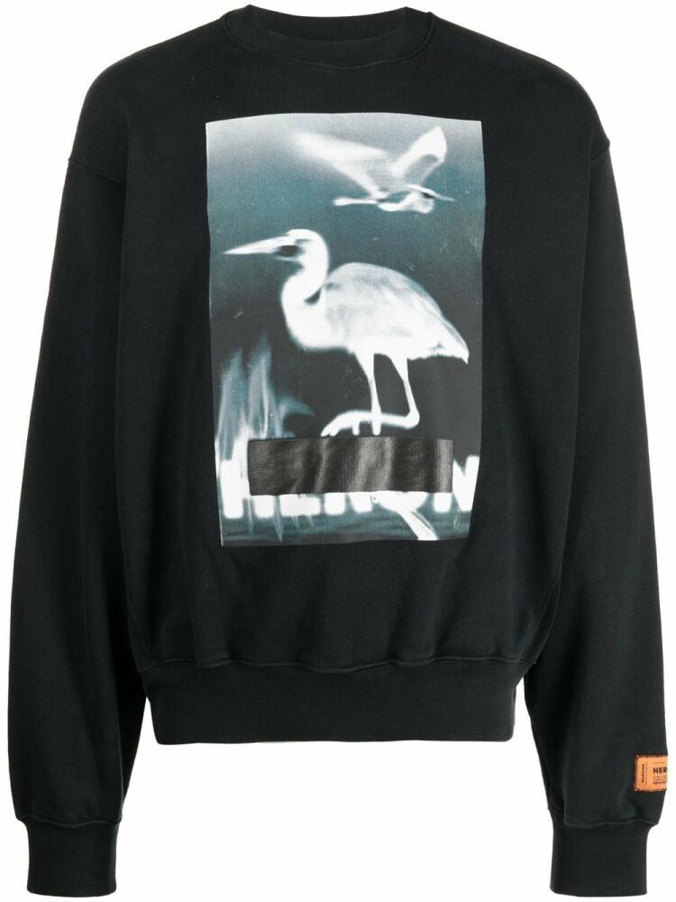 Heron Preston Censored-print crew-neck sweatshirt - Black Cover