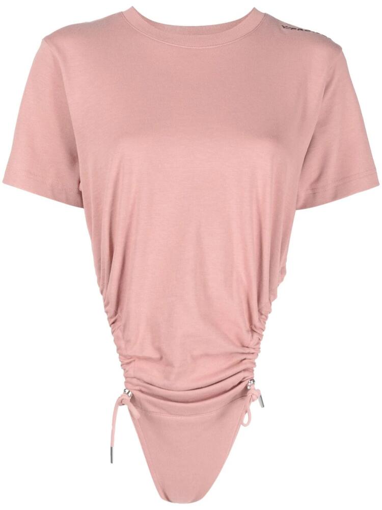 Y/Project cut-out detail body T-shirt - Pink Cover