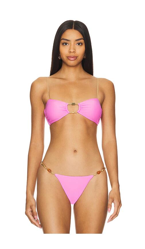 Vix Swimwear Kaia Olivia Bikini Top in Pink Cover