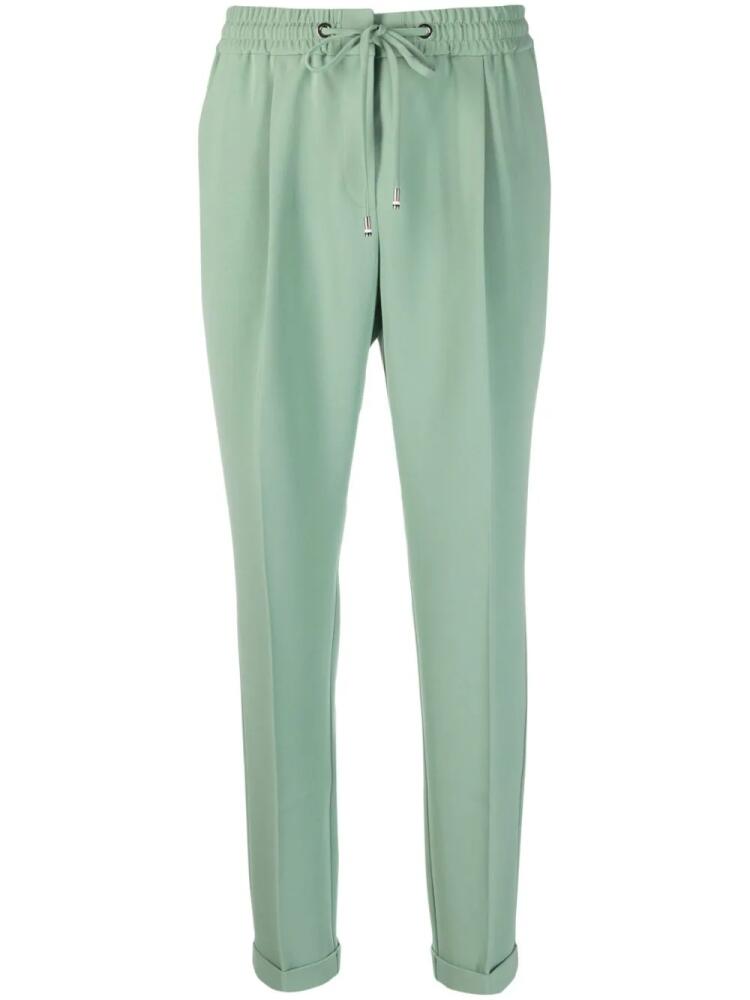 BOSS crepe drawstring straight-fit trousers - Green Cover