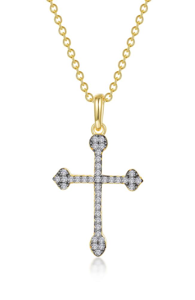 Lafonn Pavé Simulated Diamond Cross Pendant Necklace in White Cover